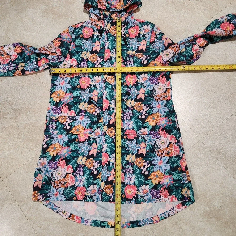 Vera Bradley Womens S Small Colorful Floral Water Resistant Raincoat Rain Jacket - Picture 12 of 16